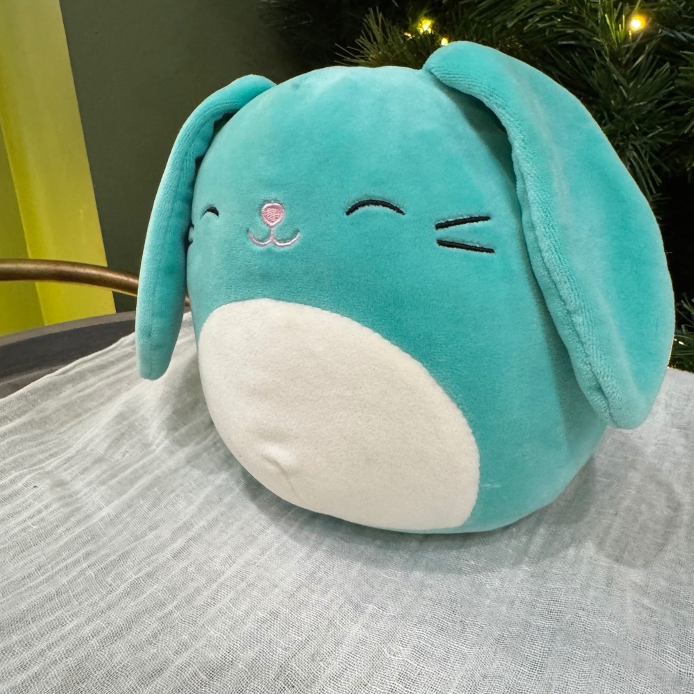 Original Squishmallow Teal Bunny Rabbit Plush Toy 7 inch Squishy - Picture 3 of 12
